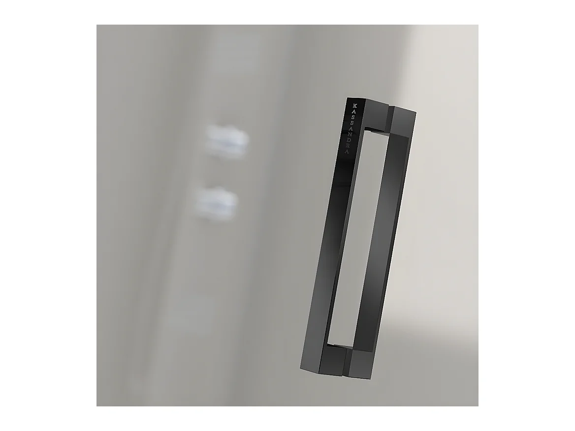 Frontal de ducha + Puerta Corredera 115 cm GLASÉ perfil Negro mate Pared lateral: 66 - 69 cm