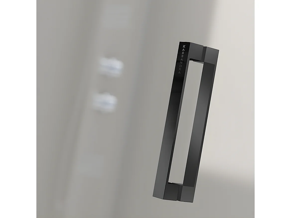 Frontal de ducha + Puerta Corredera 115 cm GLASÉ perfil Negro mate Pared lateral: 66 - 69 cm
