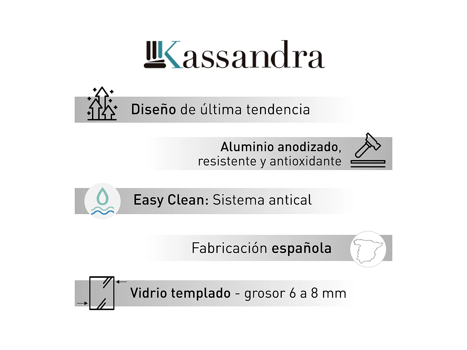 Porta doccia fissa + porta scorrevole LUNA 100 cm