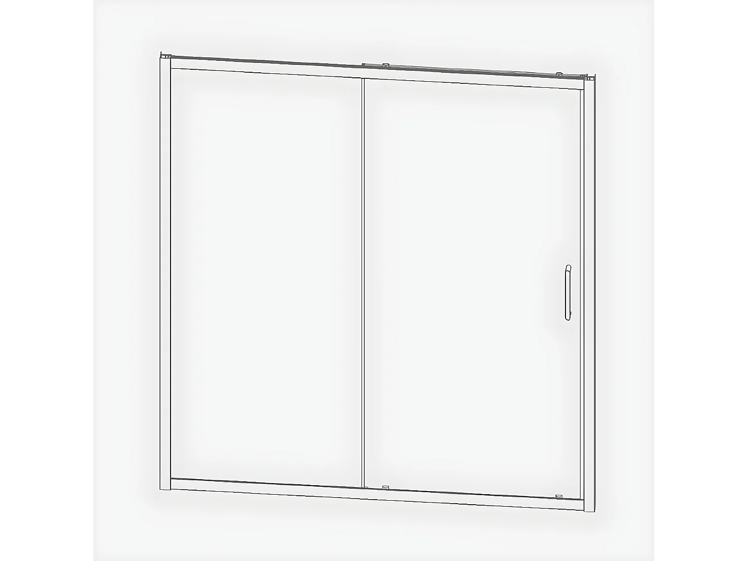 Frontal de ducha + Puerta Corredera 135 cm BELLA Lateral fijo: 77 - 79 cm