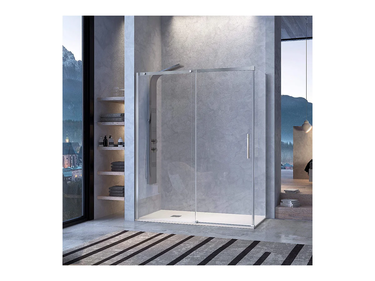 Frontal de ducha + Puerta Corredera 135 cm LUNA