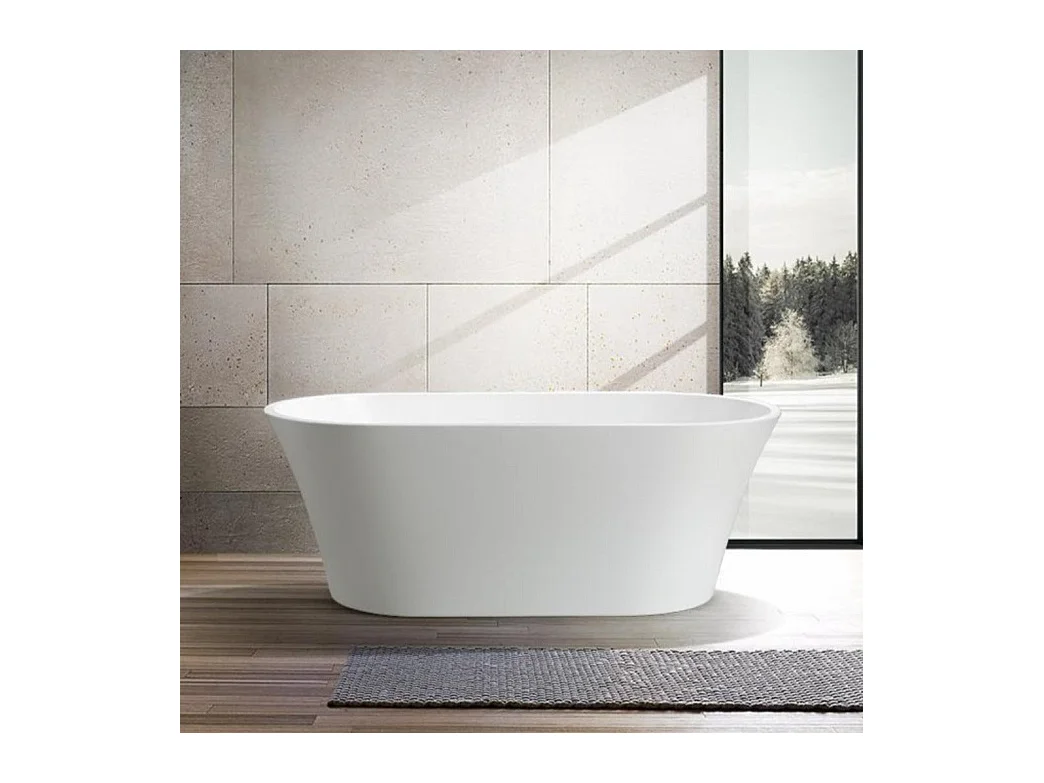 Baignoire îlot design ovale AUSTIN blanche 160 cm