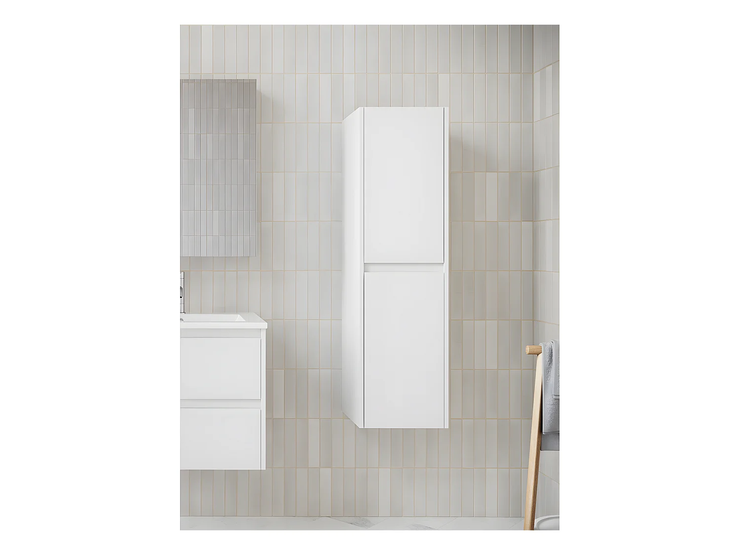 Hängeschrank FORTINA 30x120 cm weiß