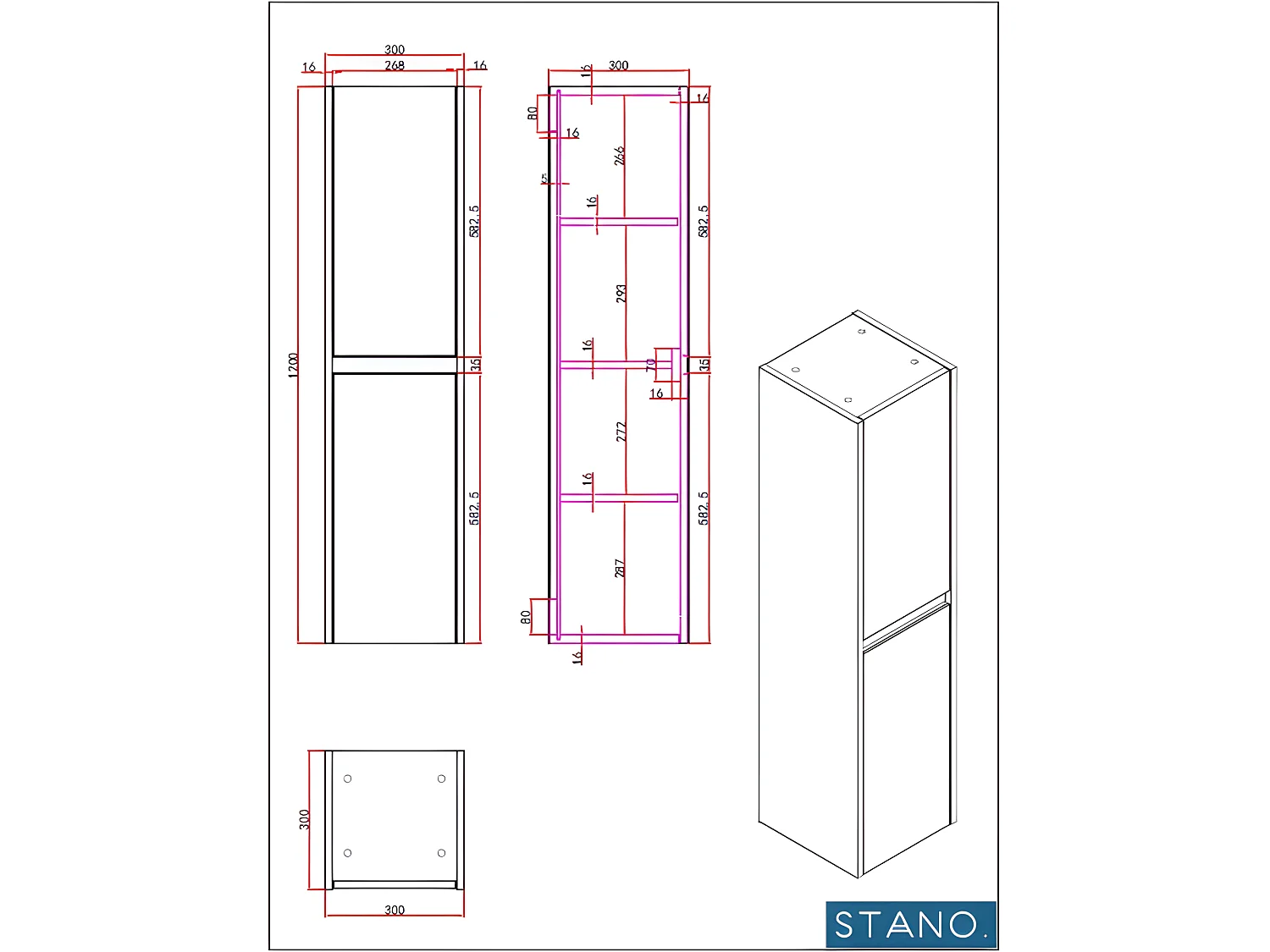 Mueble auxiliar FORTINA roble claro