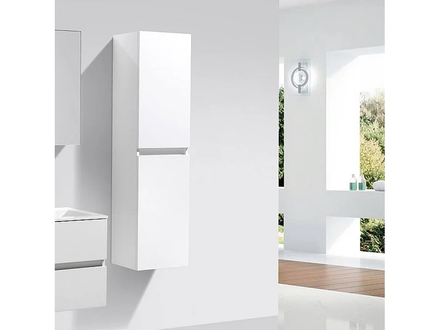 Grande armoire de rangement SIENA hauteur 150 cm chêne clair