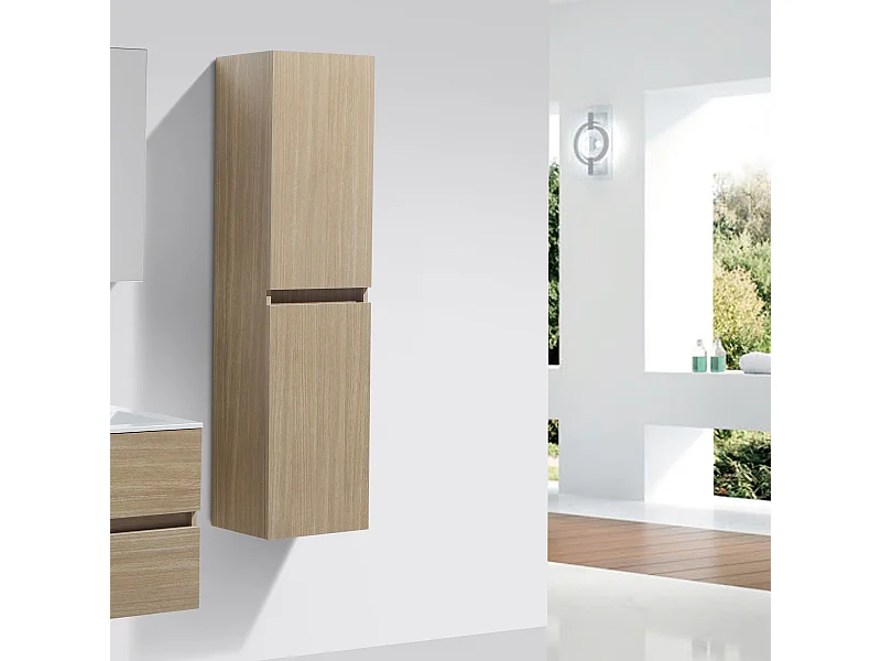 Mueble auxiliar columna 150cm SIENA tinte Roble Roble Claro