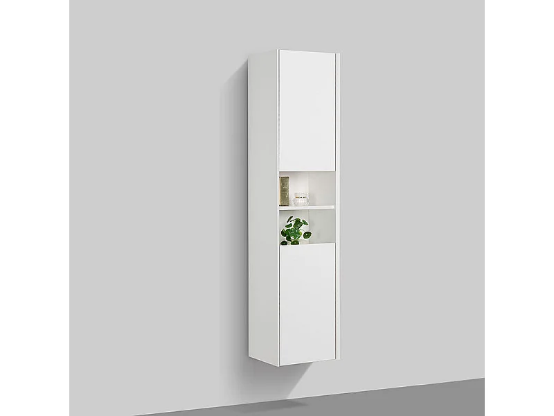 Armario de baño auxiliar PALIO 170 cm, blanco mate