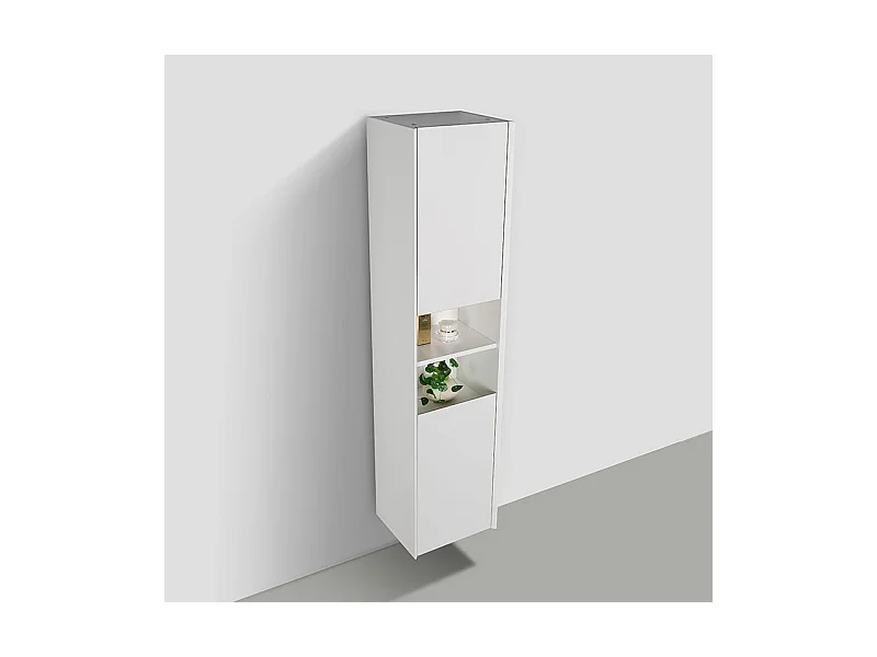 Armario de baño auxiliar PALIO 170 cm, blanco mate