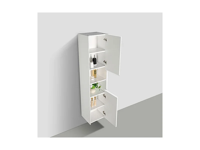 Armario de baño auxiliar PALIO 170 cm, blanco mate