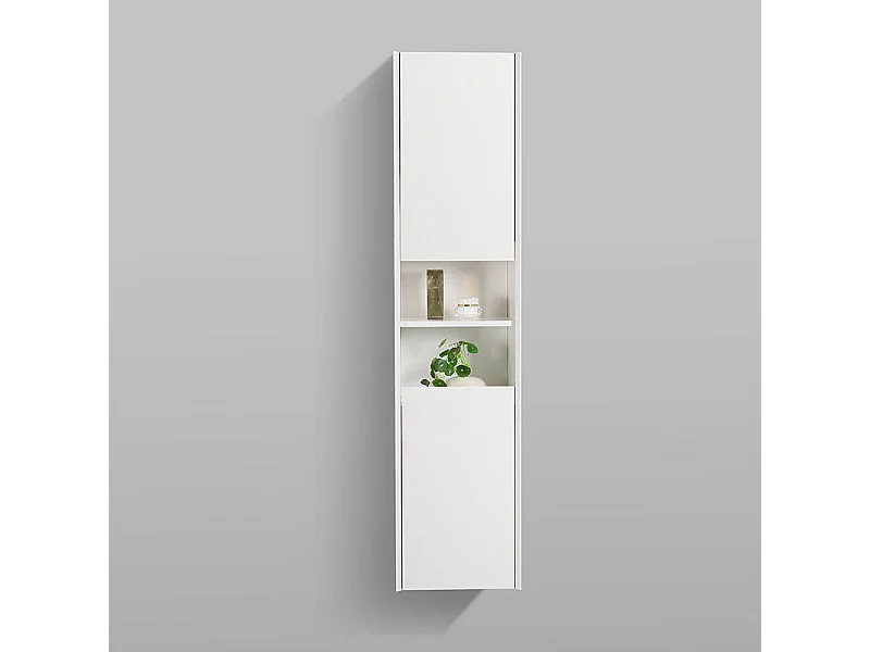 Grande armoire de rangement PALIO hauteur 170 cm blanc mat
