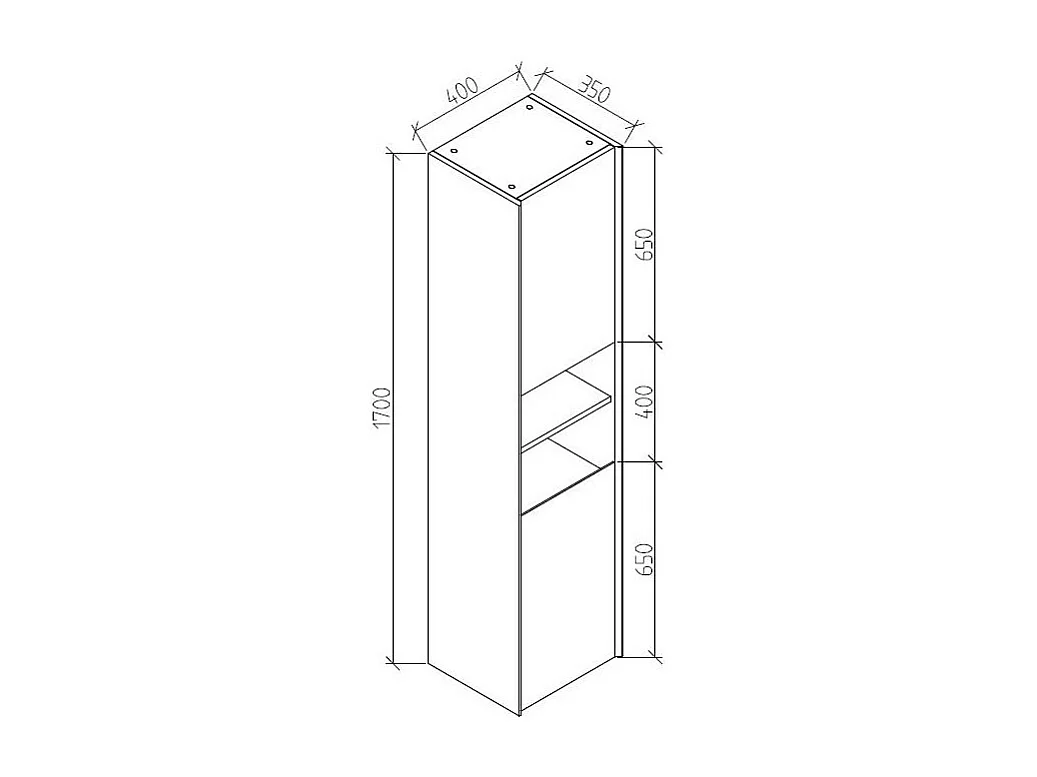 Grande armoire de rangement PALIO hauteur 170 cm blanc mat