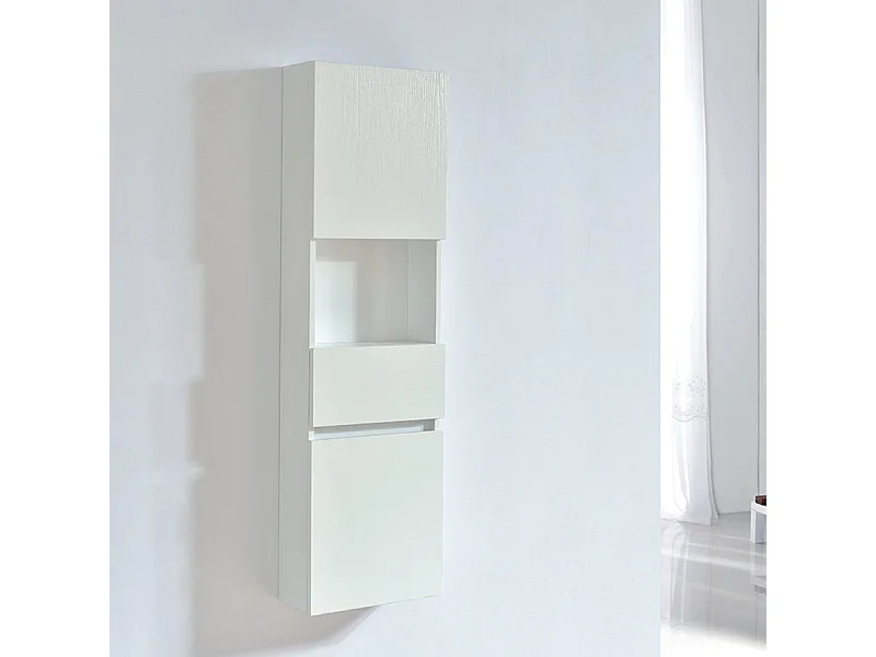 Armario ESSENTIEL 120 cm de largo acabado en fibra de madera blanco