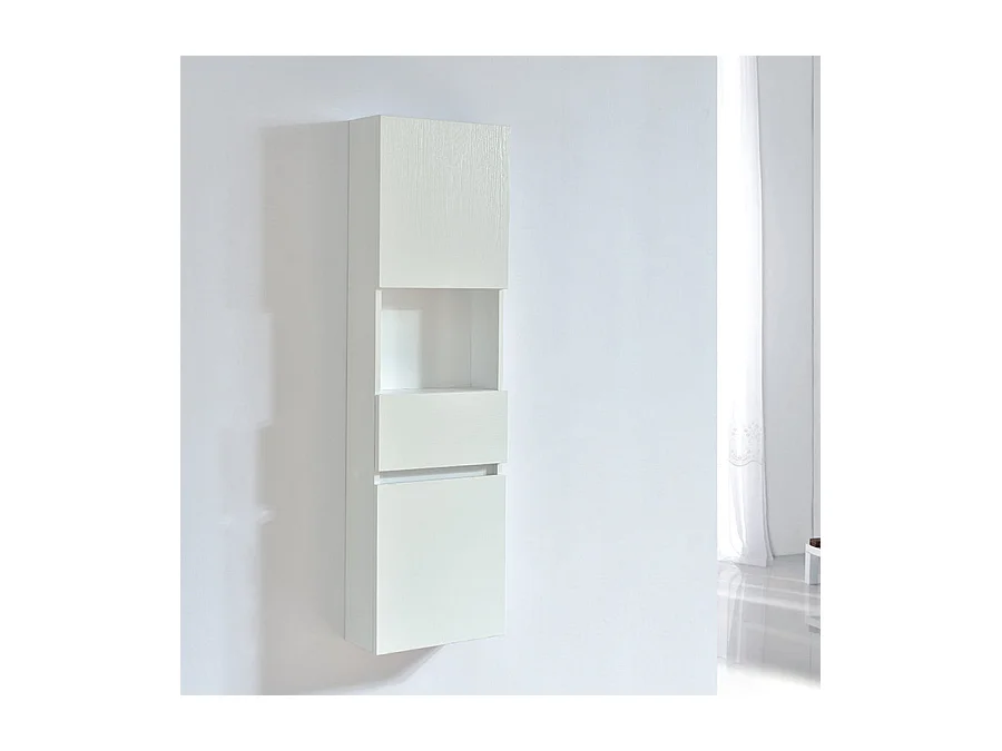 Armario ESSENTIEL 120 cm de largo acabado en fibra de madera blanco