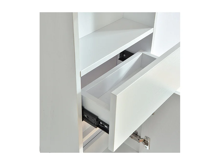 Armario ESSENTIEL 120 cm de largo acabado en fibra de madera blanco