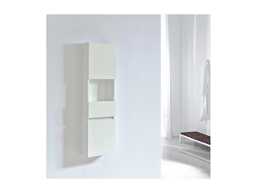 Armario ESSENTIEL 120 cm de largo acabado en fibra de madera blanco