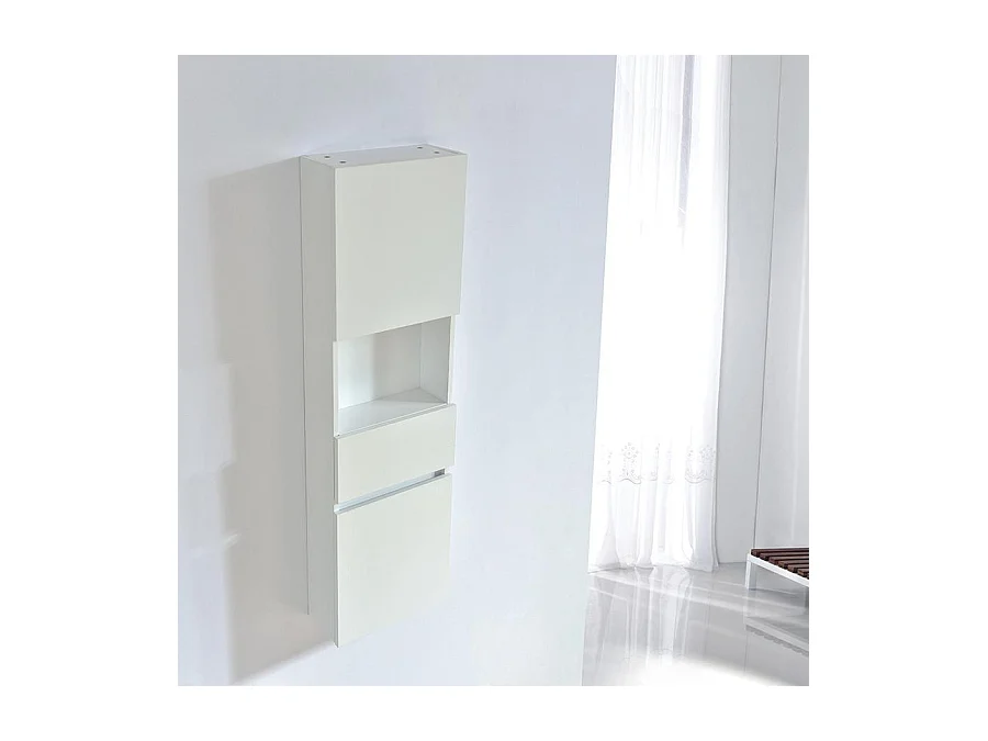 Armario ESSENTIEL 120 cm de largo acabado en fibra de madera blanco