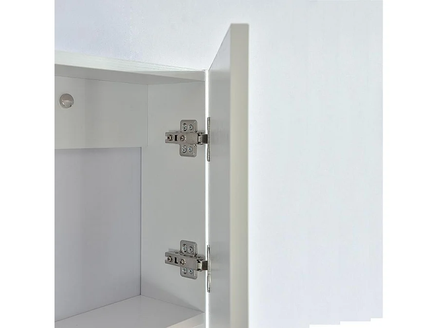 Grande armoire de rangement ESSENTIEL hauteur 120 cm mélaminé blanc