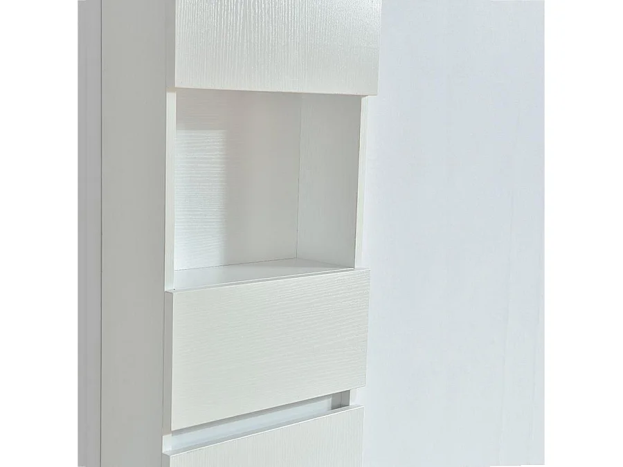 Grande armoire de rangement ESSENTIEL hauteur 120 cm mélaminé blanc