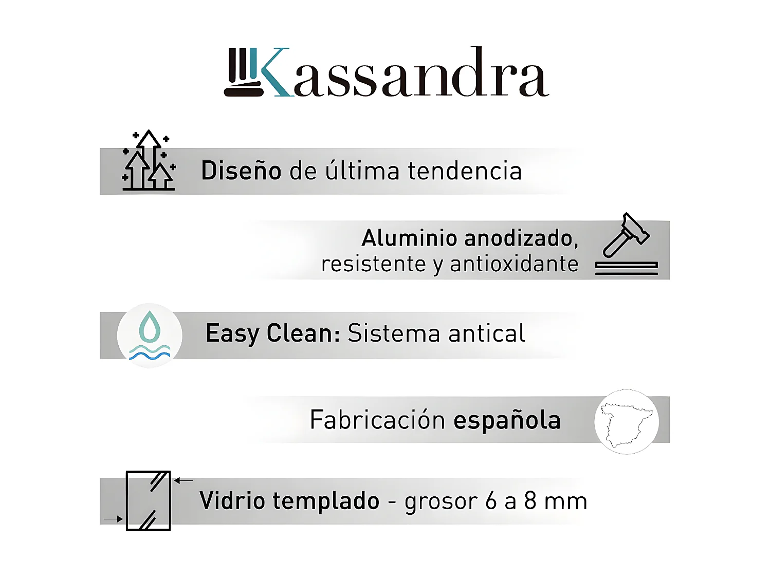 Paroi de douche fixe + Porte coulissante GLASÉ verre sérigraphié 115 cm  Sans paroi latérale