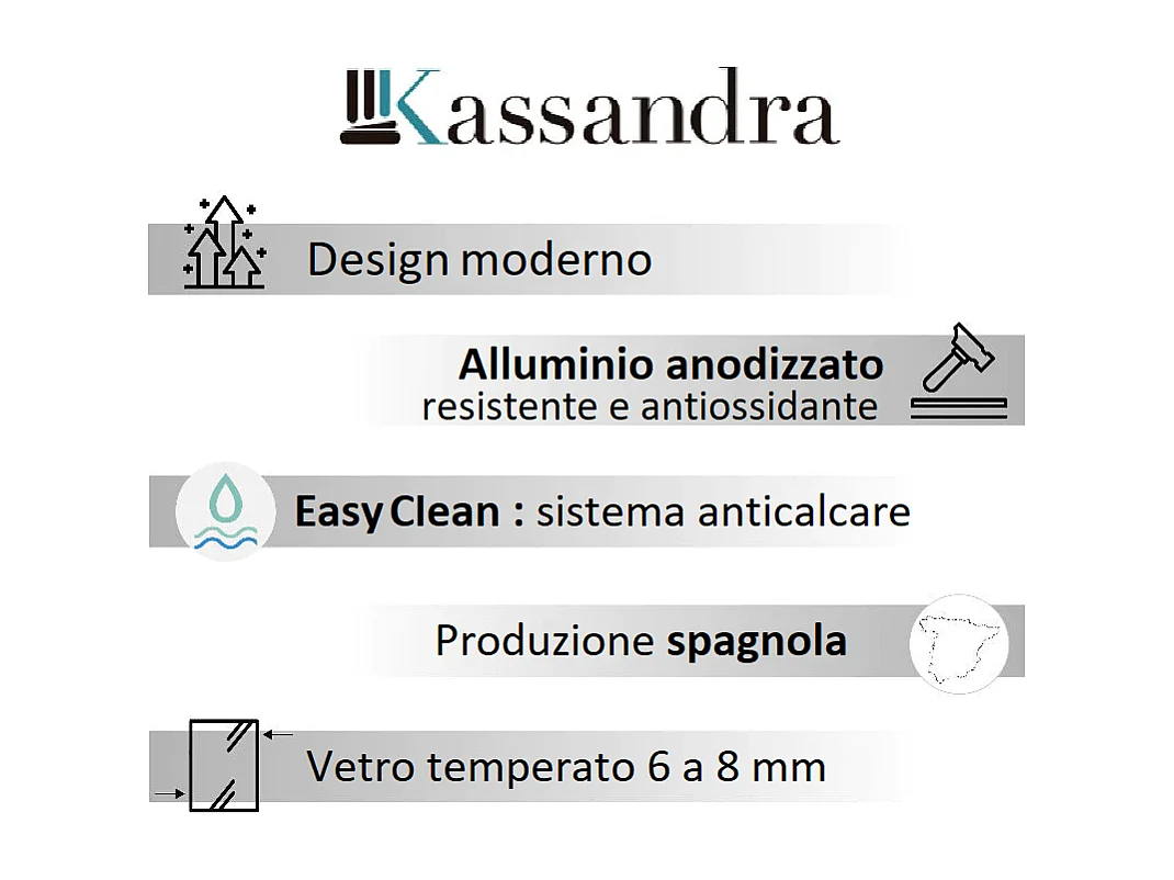 Porta doccia fissa + porta scorrevole LUNA profilo nero opaco 120 cm