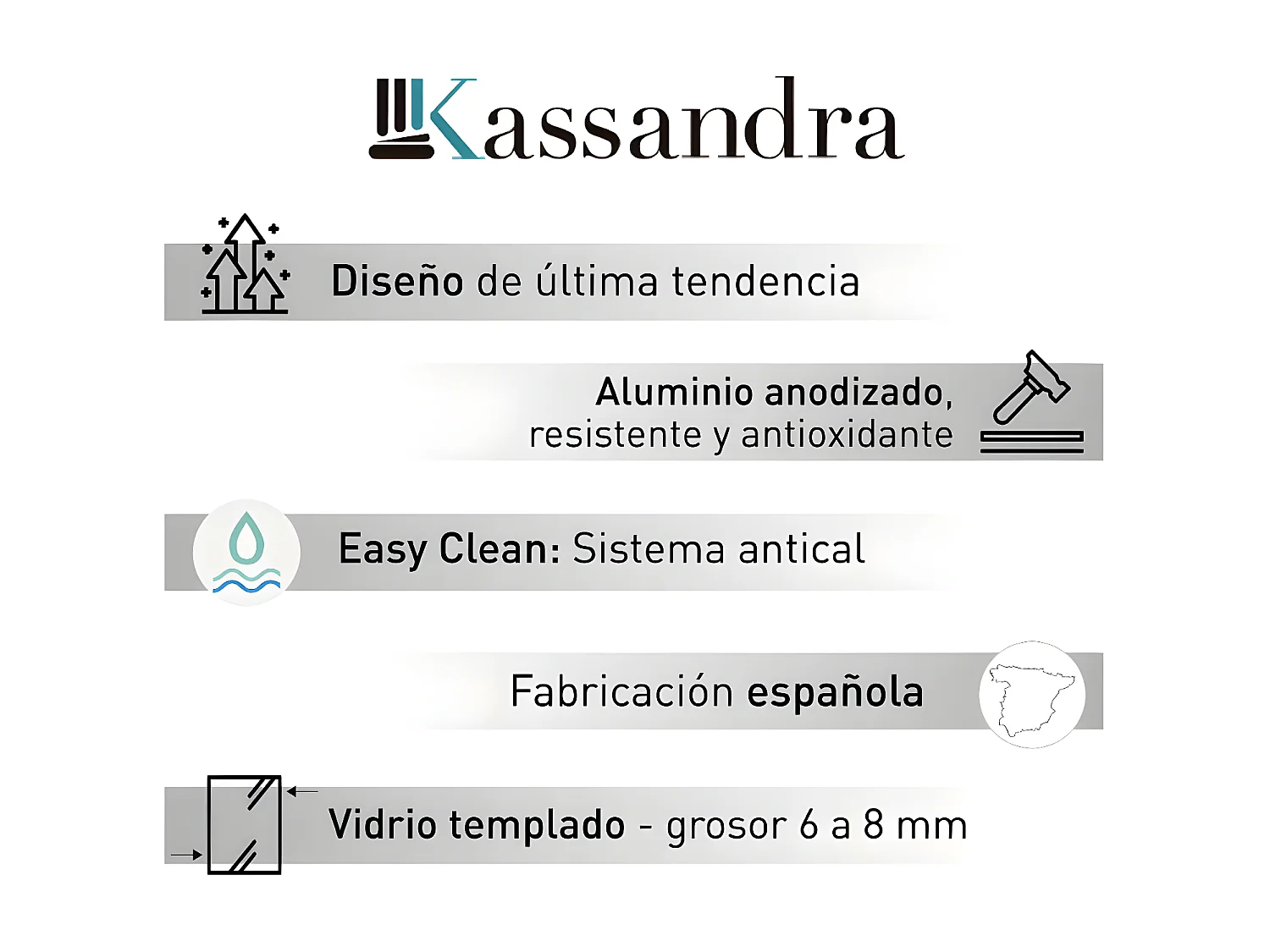 Paroi de douche fixe + Porte coulissante GLASÉ verre sérigraphié 130 cm  Sans paroi latérale