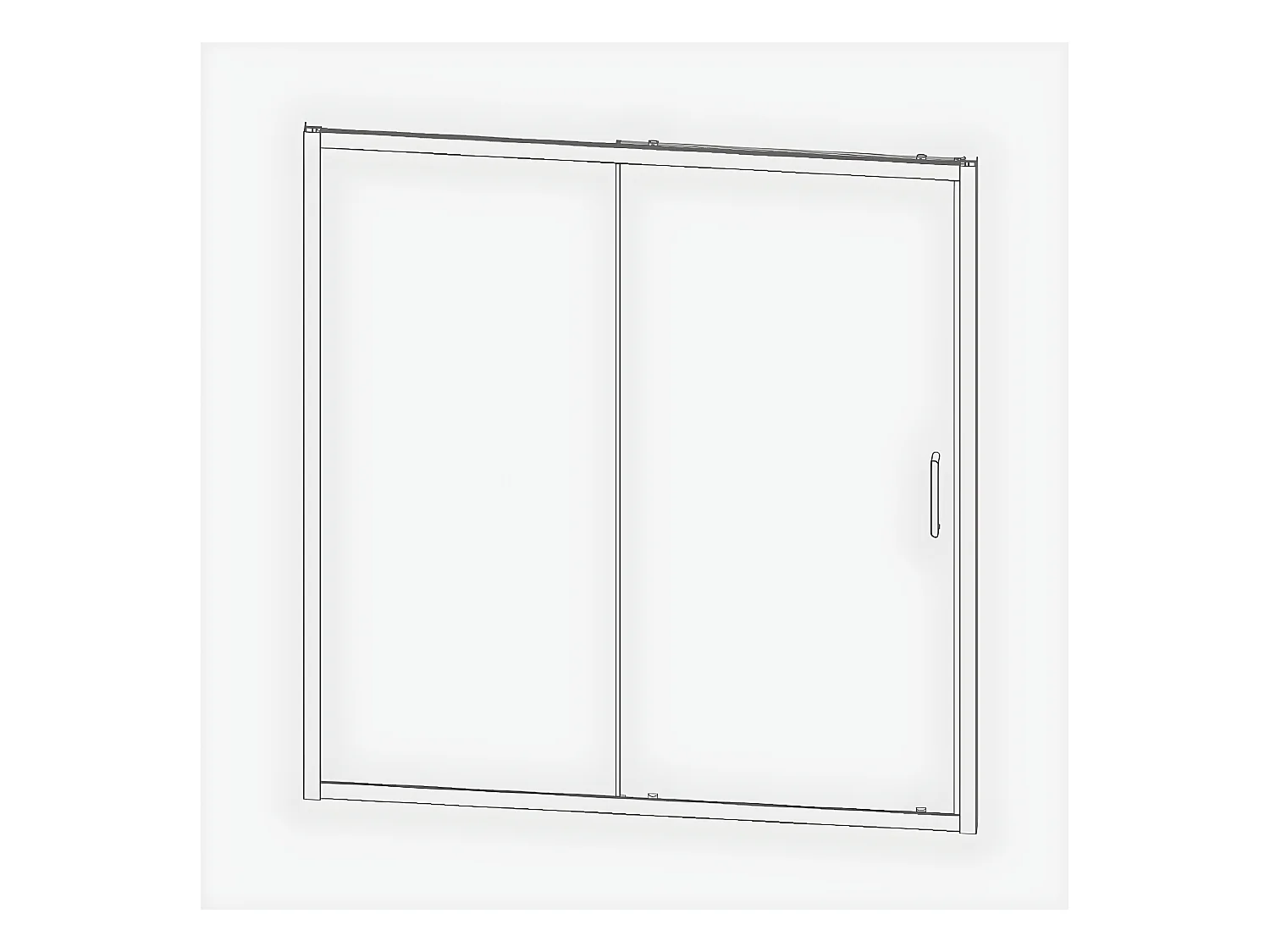 Frontal de ducha + Puerta Corredera 135 cm BELLA Lateral fijo: 67 - 69 cm