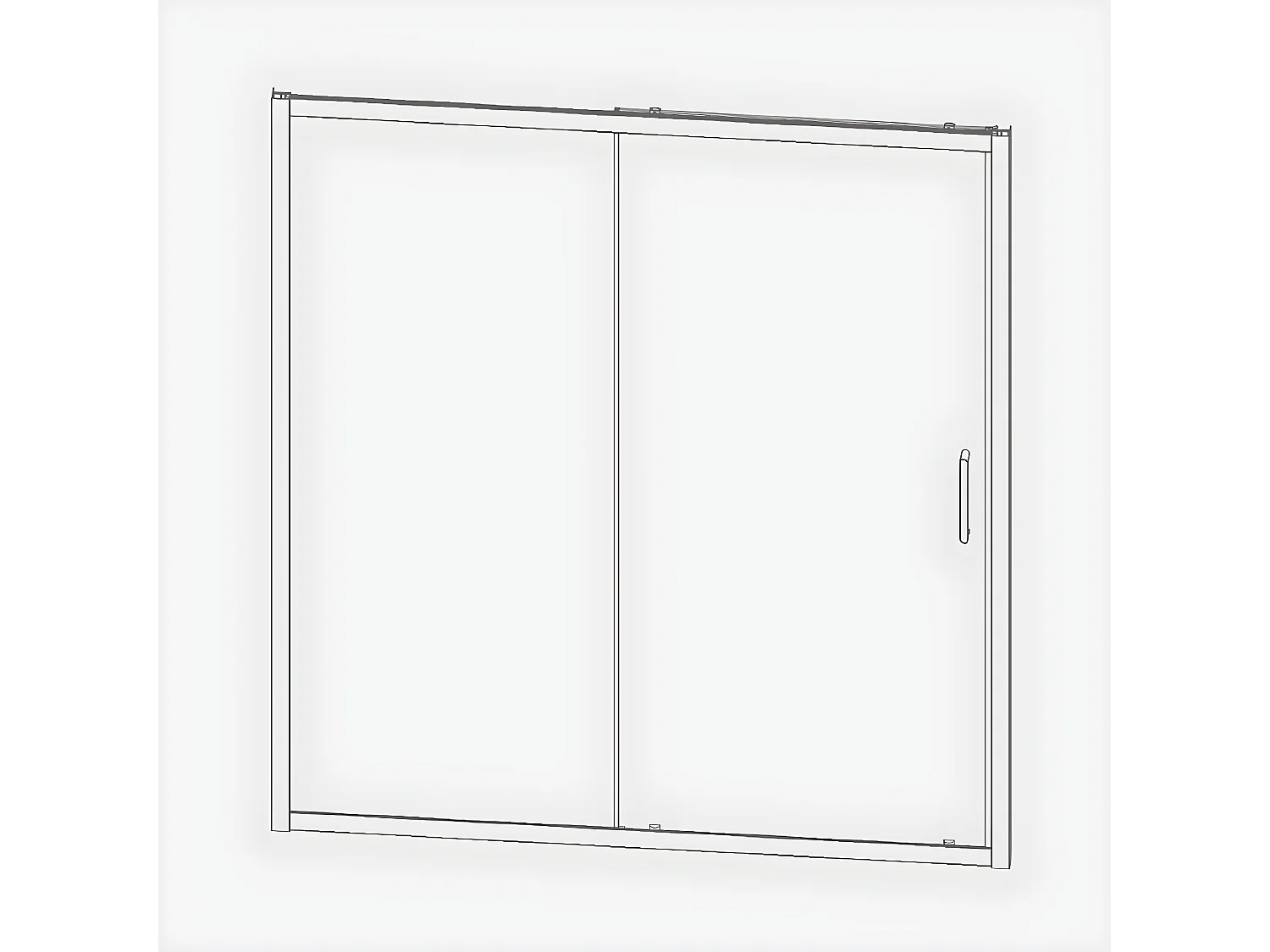 Frontal de ducha + Puerta Corredera 135 cm BELLA Lateral fijo: 67 - 69 cm