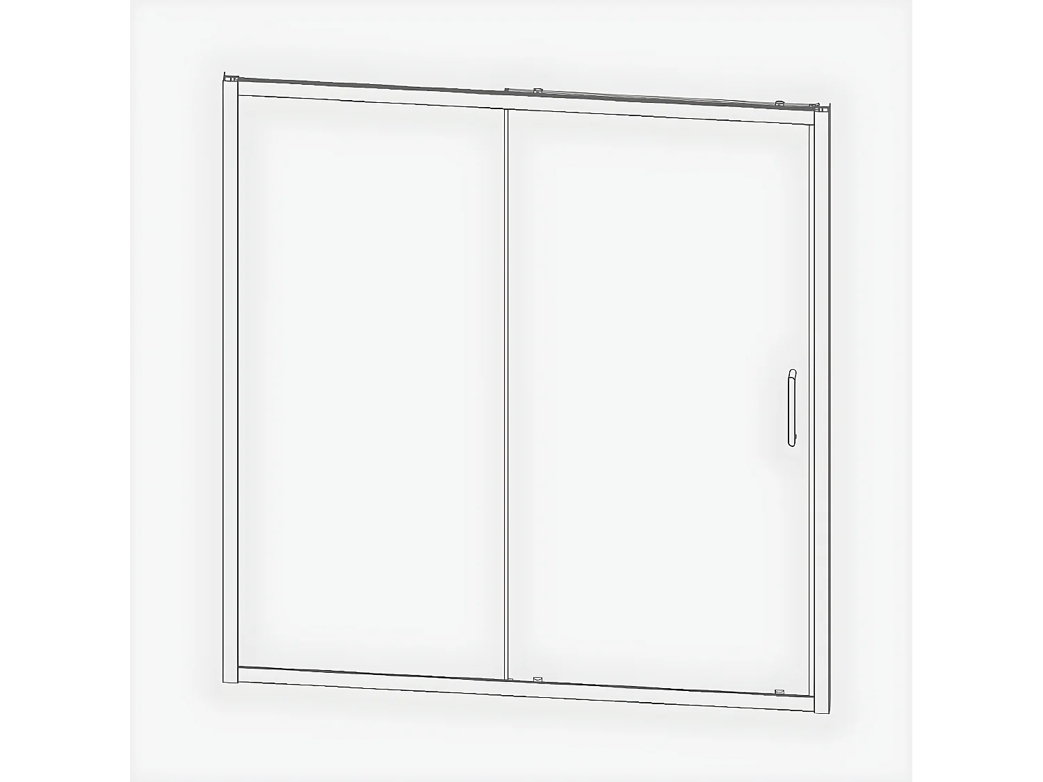 Frontal de ducha + Puerta Corredera 135 cm BELLA Lateral fijo: 67 - 69 cm