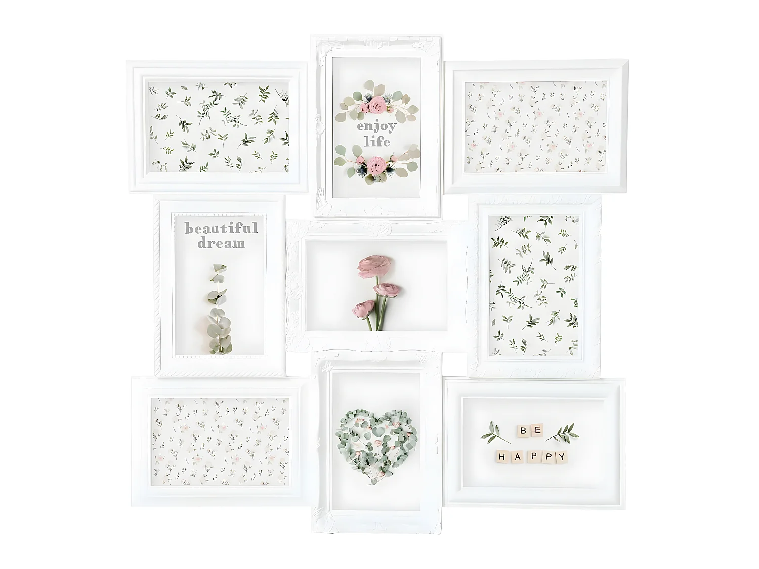 Cadre Pêle-mêle Multivues 9 Photos 50 x 50 cm