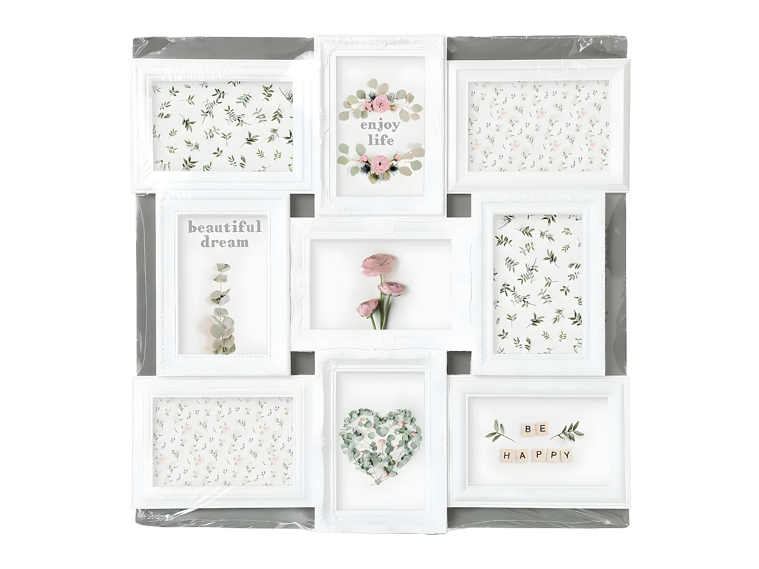 Cadre Pêle-mêle Multivues 9 Photos 50 x 50 cm