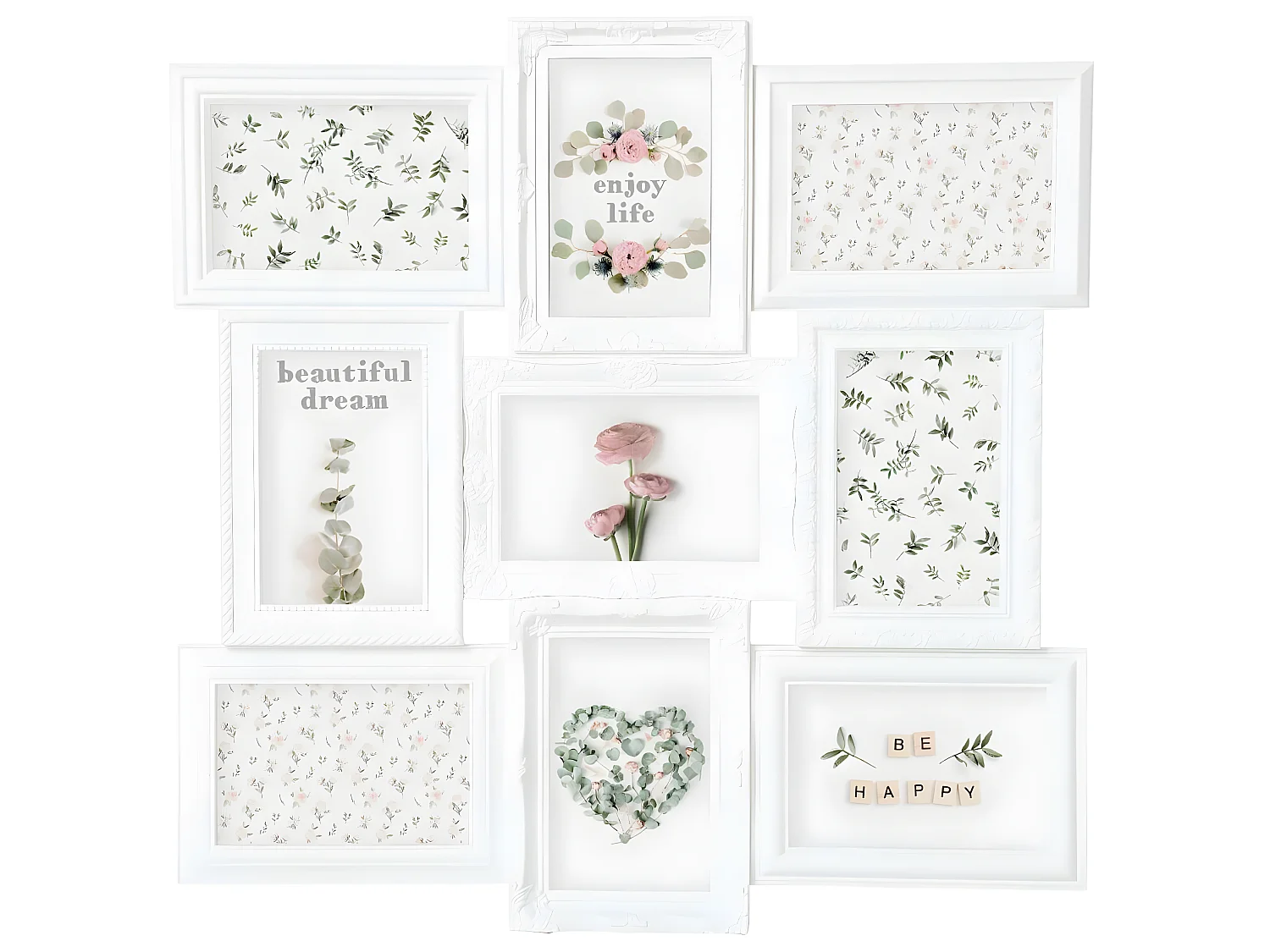 Cadre Pêle-mêle Multivues 9 Photos 50 x 50 cm