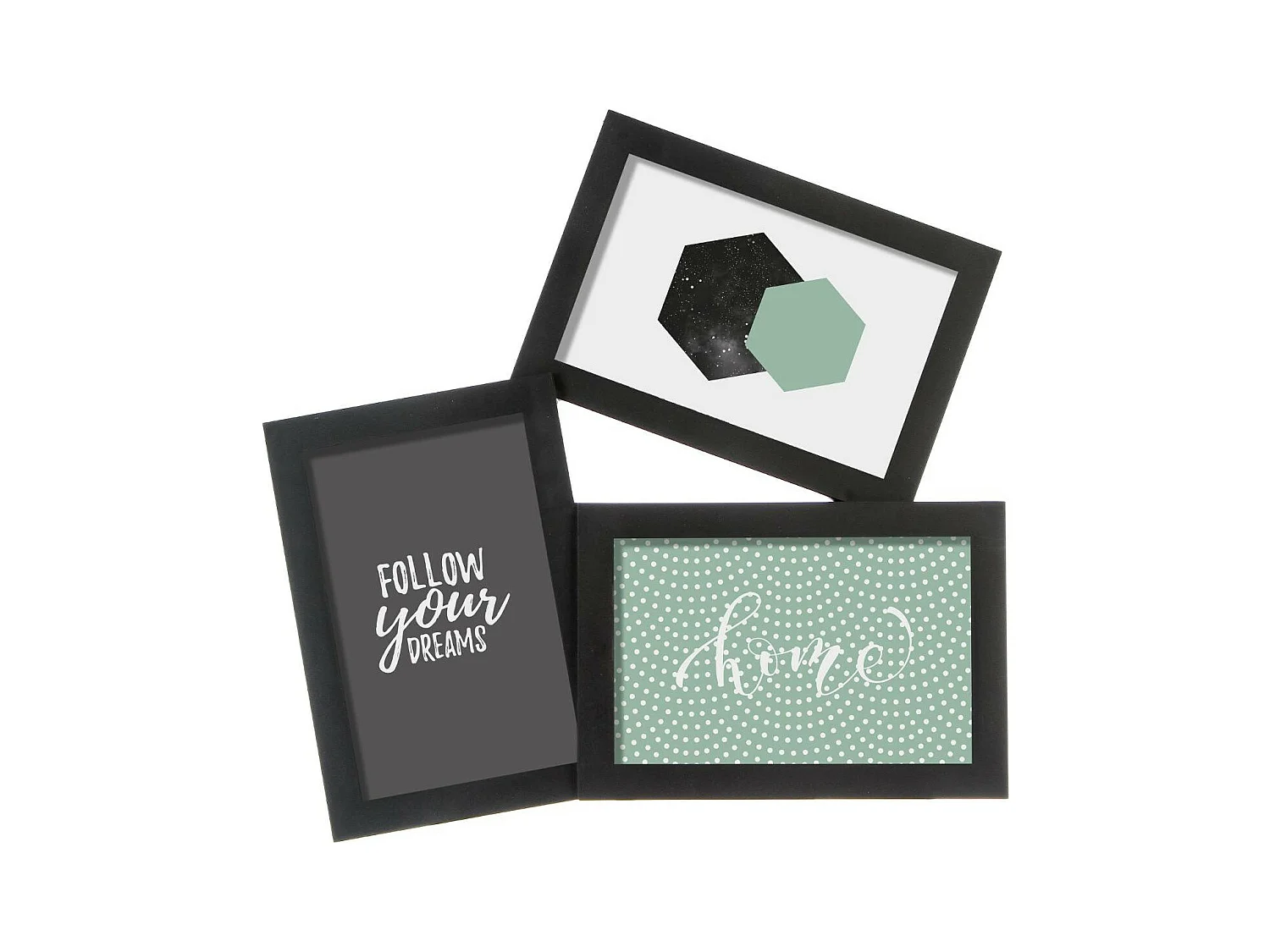 Cadre Pêle-mêle Multivues 3 Photos en pvc et verre 29.5 x 28.7 cm