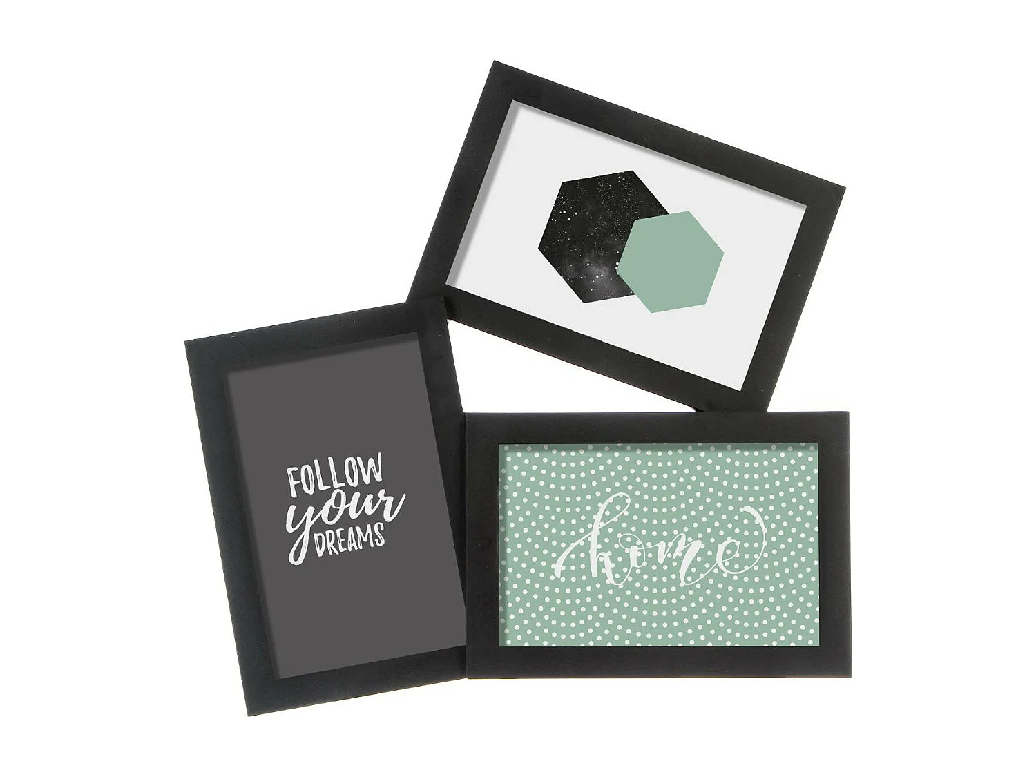 Cadre Pêle-mêle Multivues 3 Photos en pvc et verre 29.5 x 28.7 cm