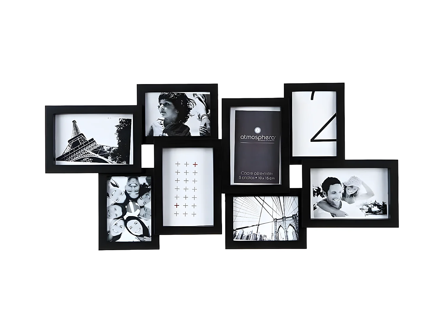 Cadre Pêle-mêle Multivues 8 Photos 65 x 32 cm