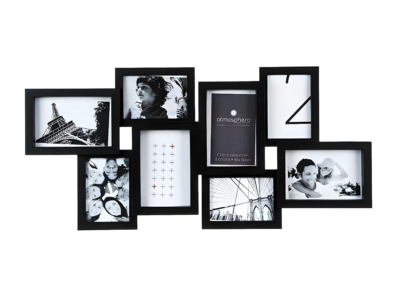Cadre Pêle-mêle Multivues 8 Photos 65 x 32 cm