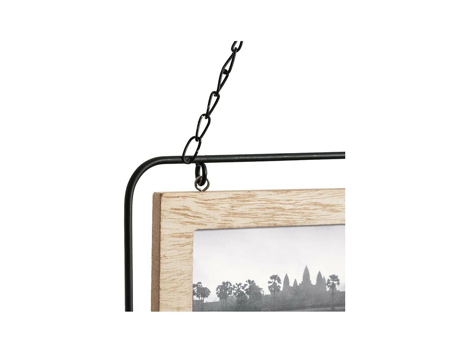 Cadre Pêle-mêle Multivues recto/verso  6 Photos avec chaîne 22 x 51.5 cm