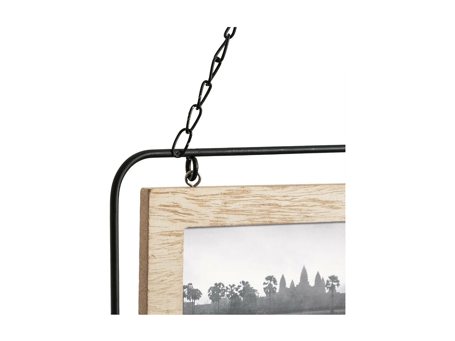 Cadre Pêle-mêle Multivues recto/verso  6 Photos avec chaîne 22 x 51.5 cm