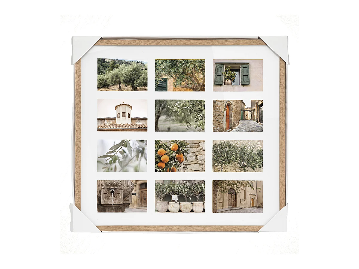 Pêle-mêle Multivues 12 photos en Bois de Manguier 59.2 x 53.8 cm