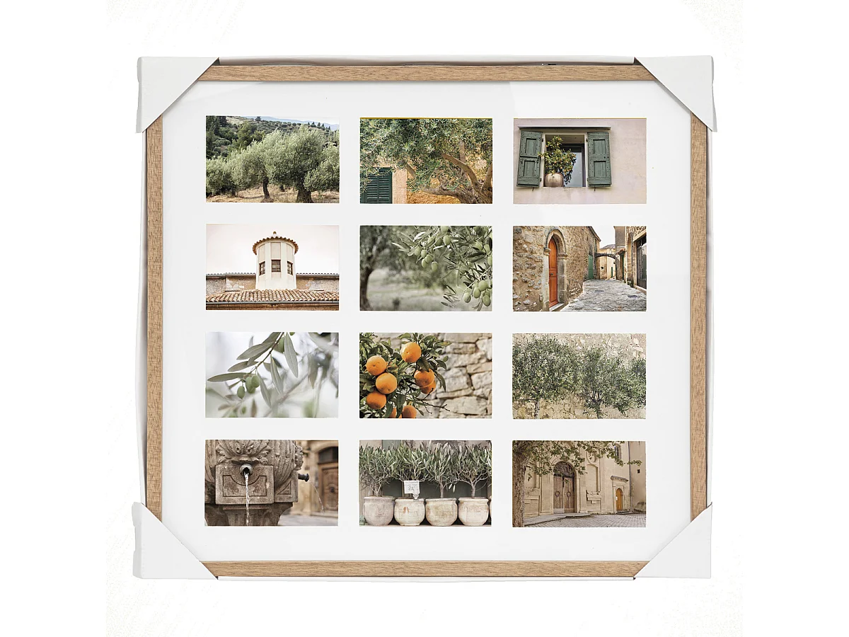 Pêle-mêle Multivues 12 photos en Bois de Manguier 59.2 x 53.8 cm