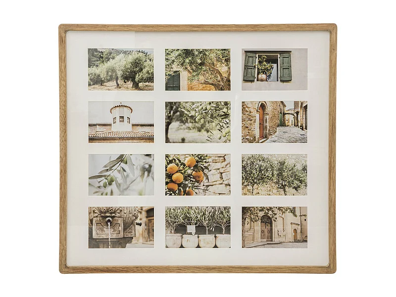 Pêle-mêle Multivues 12 photos en Bois de Manguier 59.2 x 53.8 cm