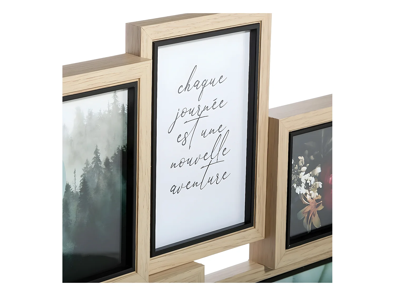 Cadre Pêle-mêle Multivues en Bois 6 photos 47.5 x 34.5 cm