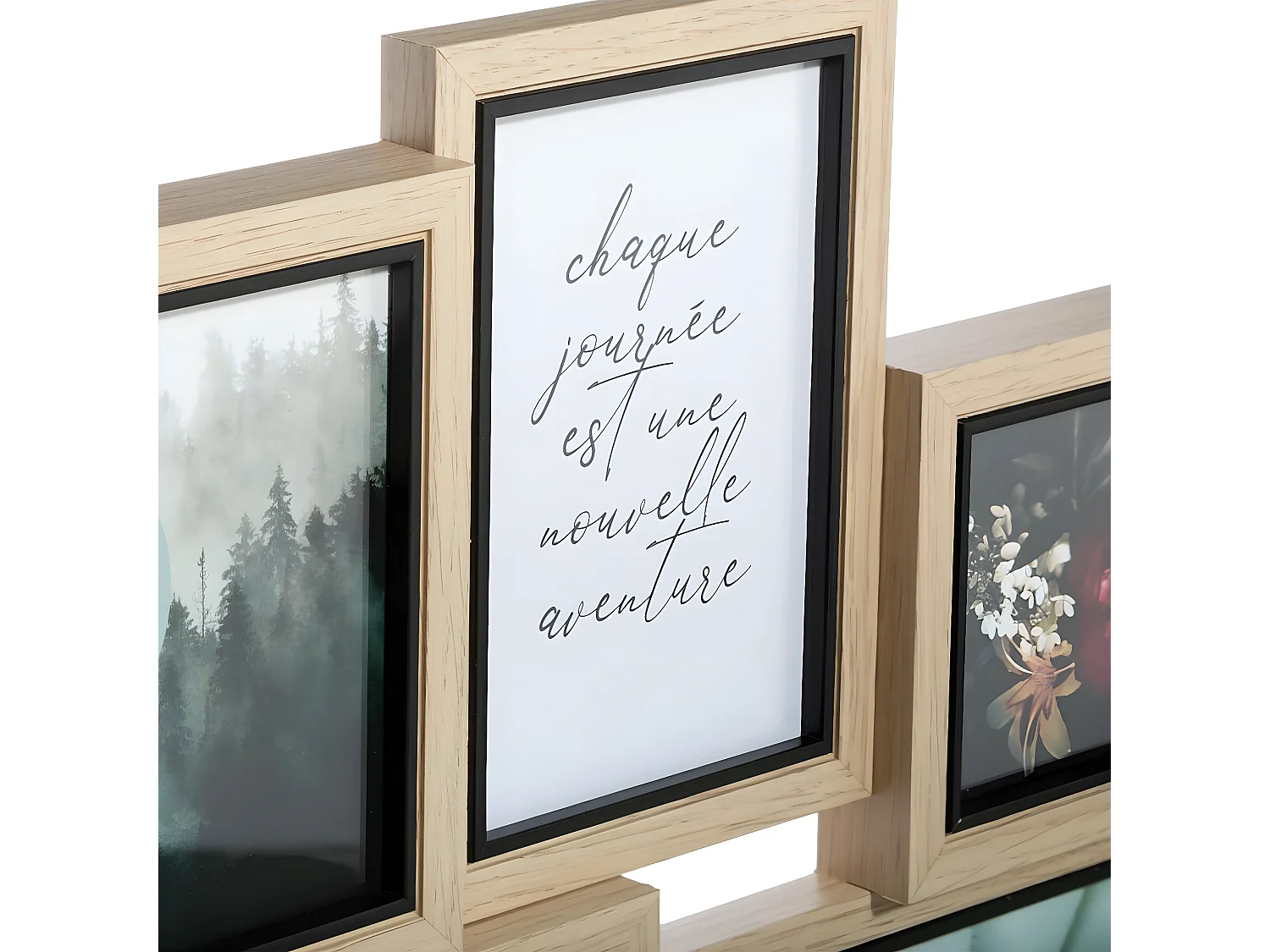 Cadre Pêle-mêle Multivues en Bois 6 photos 47.5 x 34.5 cm