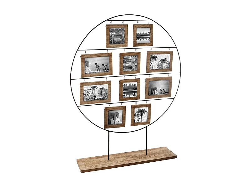 Porte photos Pêle Mêle recto verso sur support à poser 20 Photos Nomade