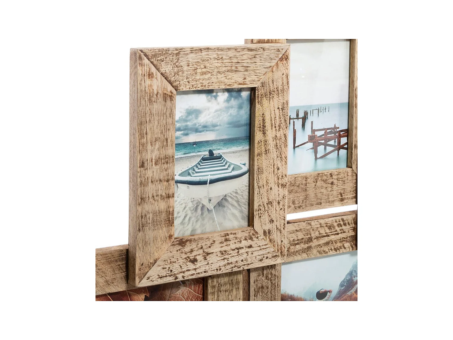 Cadre Pêle-mêle Multivues 9 photos en Bois de Manguier 69 x 60 cm