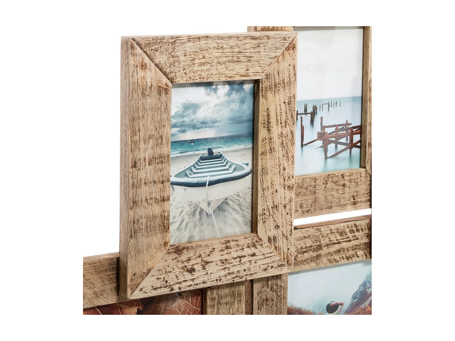 Cadre Pêle-mêle Multivues 9 photos en Bois de Manguier 69 x 60 cm