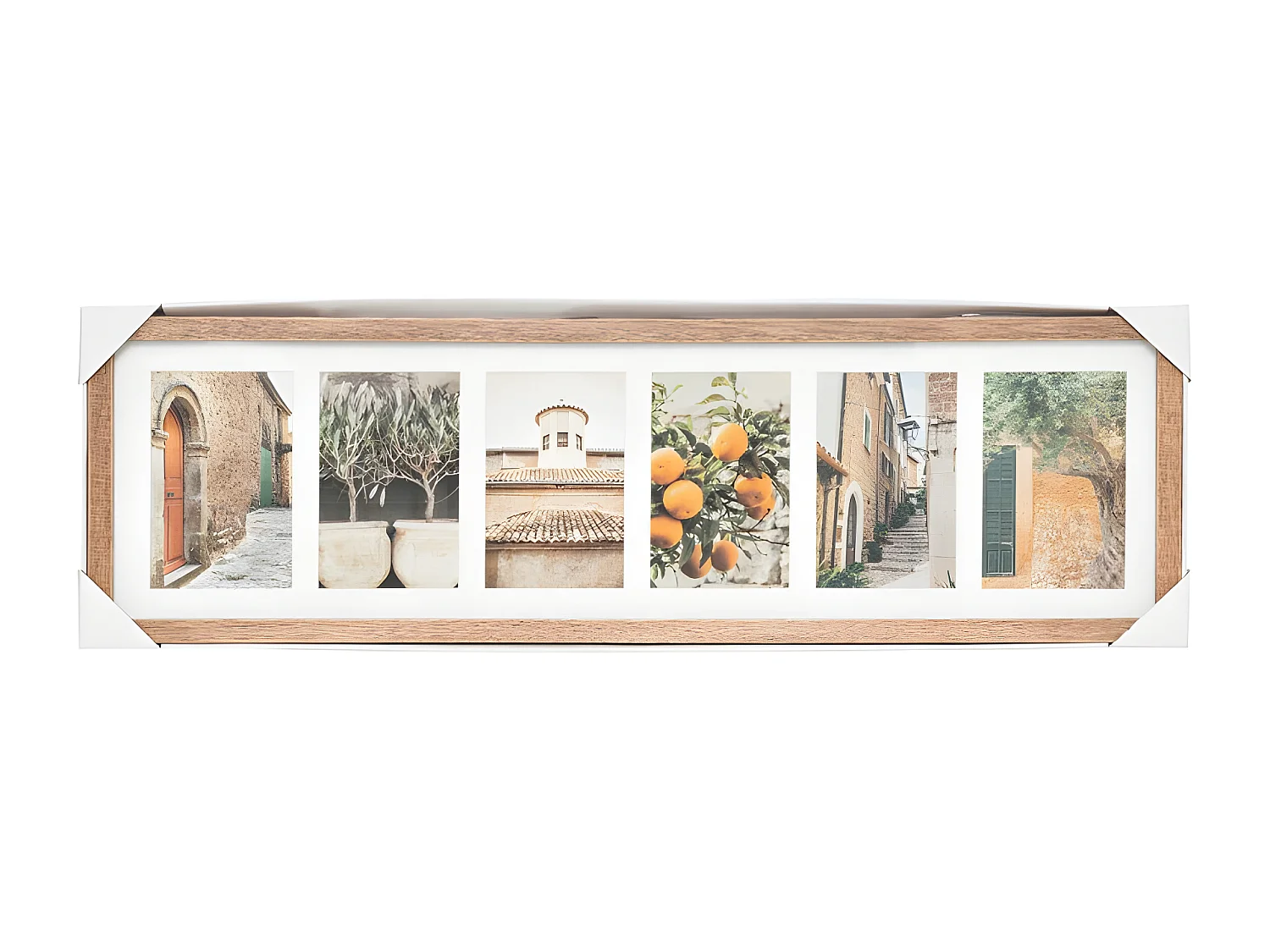 Pêle-mêle Multivues 6 photos  en Bois de Manguier 70 x 21 cm