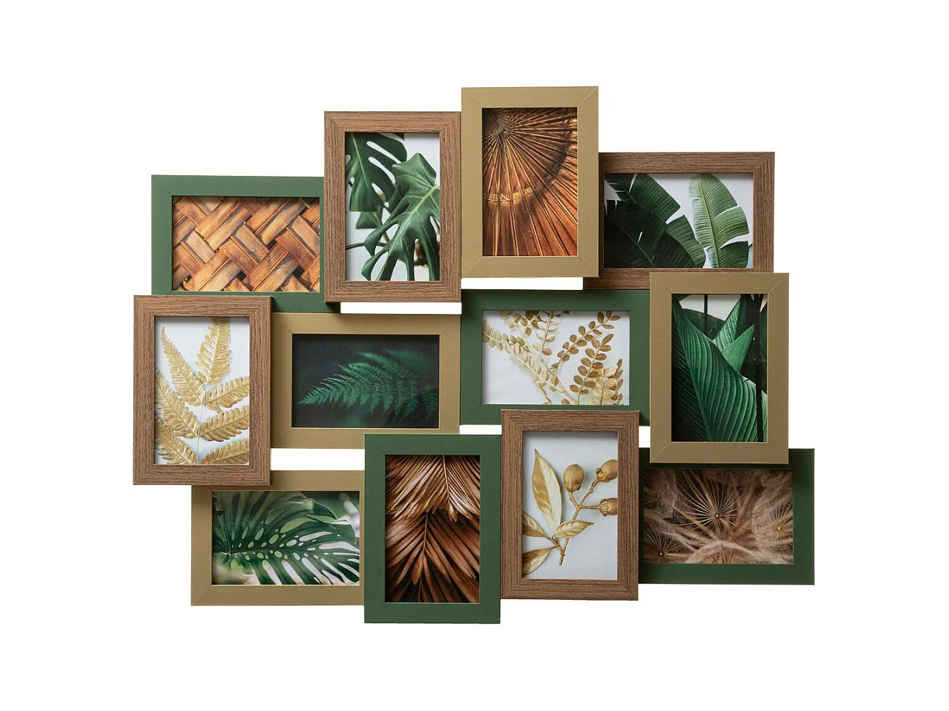 Pêle-mêle Multivues 12 Photos en Bois  65 x 51 cm