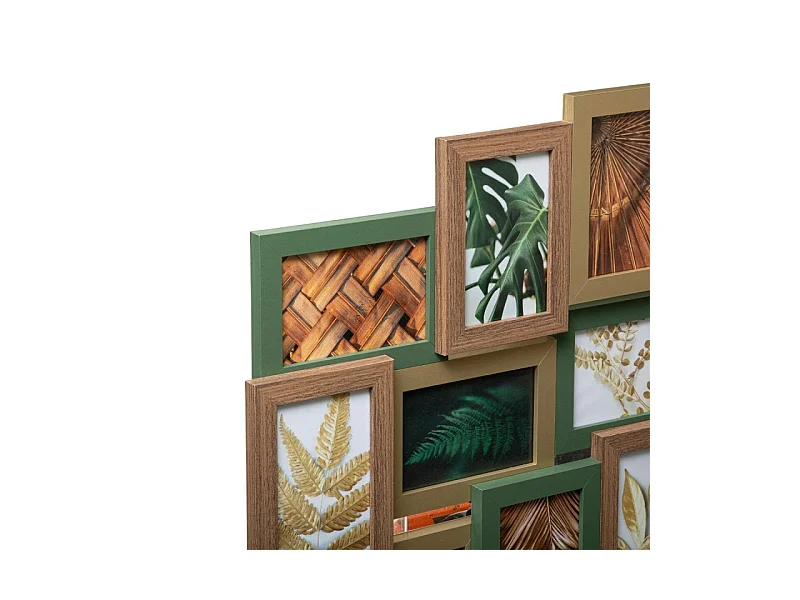 Pêle-mêle Multivues 12 Photos en Bois  65 x 51 cm