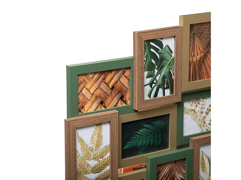 Pêle-mêle Multivues 12 Photos en Bois  65 x 51 cm