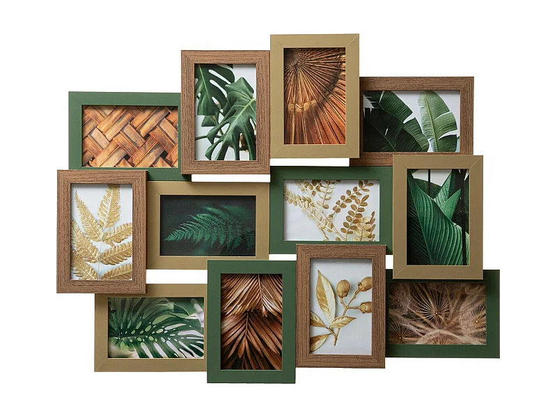 Pêle-mêle Multivues 12 Photos en Bois  65 x 51 cm